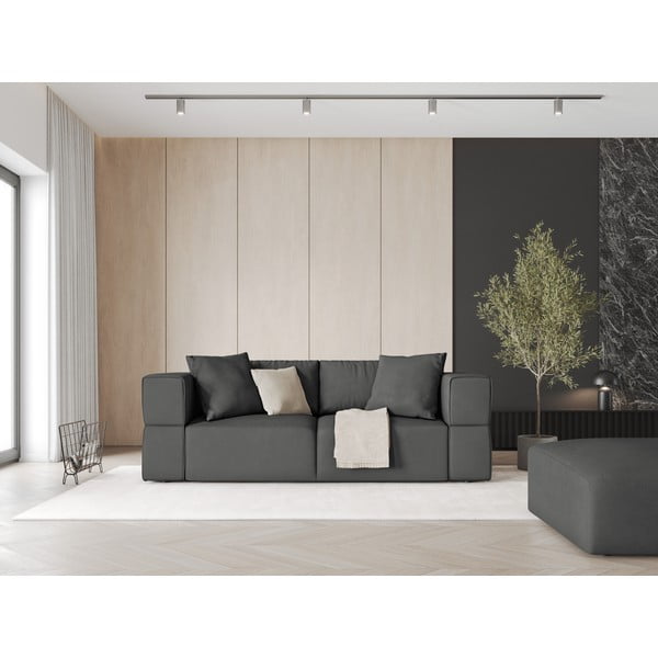 Tumši pelēks pufs Esther – Milo Casa-image-1