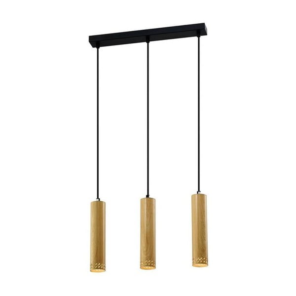 Piekaramā lampa ar metāla abažūru melnā un zelta krāsā 6x46 cm Tubo – Candellux Lighting