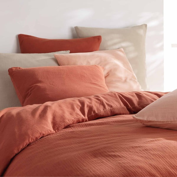 Gaiši zaļa divguļamā muslīna gultas veļa 240x220 cm Angelia – douceur d'intérieur-image-4