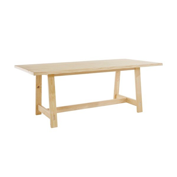 Dabīga toņa priedes masīvkoka ēdamgalds 100x200 cm Derby – Støraa-image-1