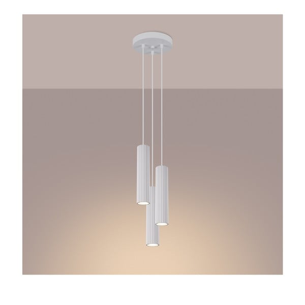 Balta piekaramā lampa ø 19,5 cm Gleam – Sollux-image-3