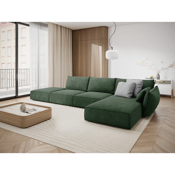 Tumši zaļš stūra dīvāns (labais stūris) Vanda – Mazzini Sofas-image-1