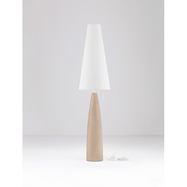 Balta/krēmkrāsas stāvlampa (augstums 130 cm) Mizu – Nova Luce-image-4