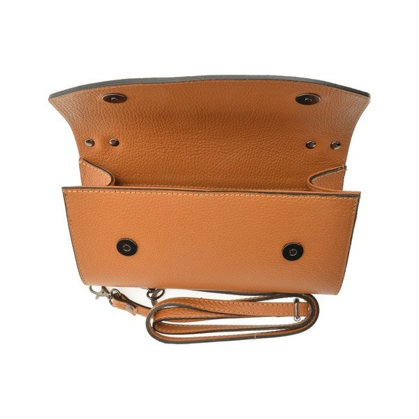 Brūna sieviešu ādas rokassomiņa Roberta M Pisa-image-4