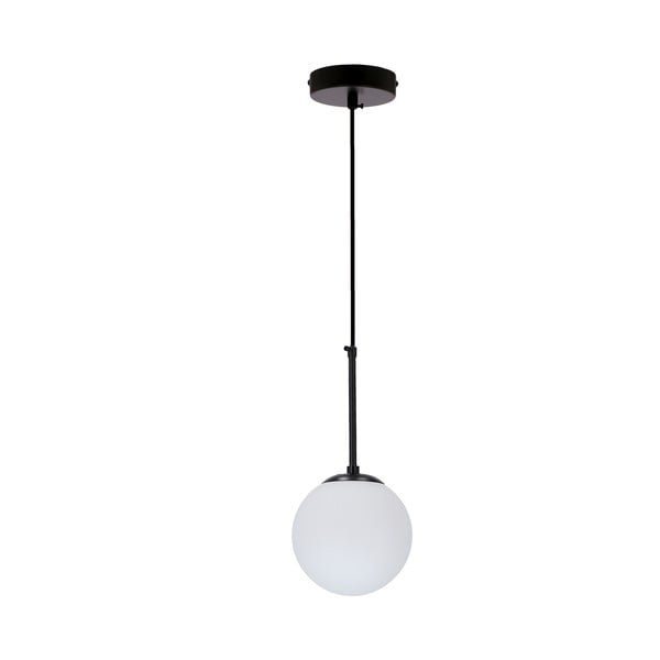 Melna piekaramā lampa ar stikla abažūru ø 15 cm Pompei – Candellux Lighting