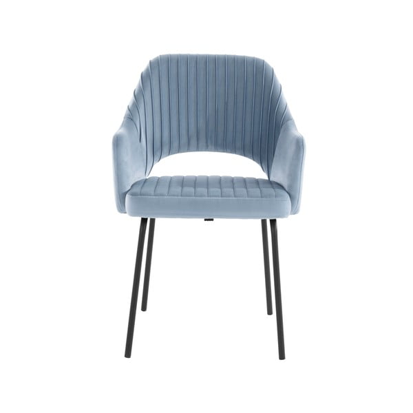 Gaiši zili samta ēdamistabas krēsli (2 gab.) Britney – Støraa-image-2