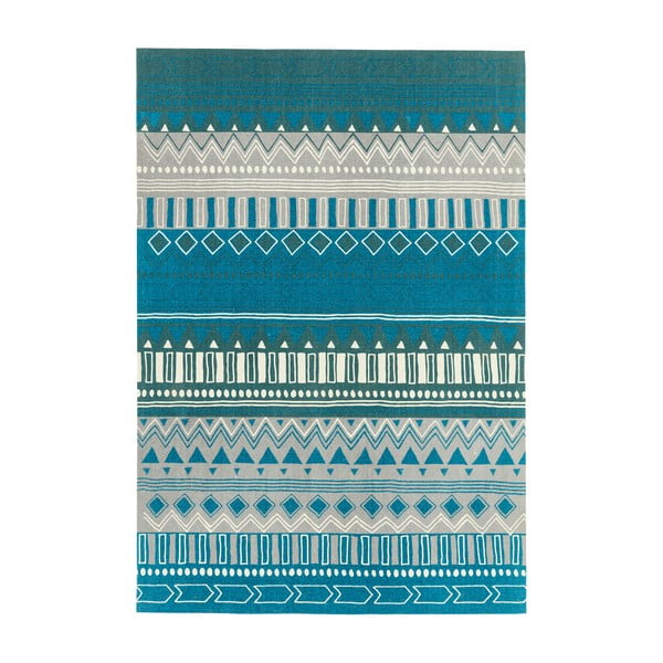 Turkīza krāsas paklājs Āzijas paklāji Tribal Mix, 160 x 230 cm