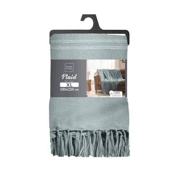 Zaļš kokvilnas gultas pārklājs 125x150 cm Lilia – douceur d'intérieur-image-2