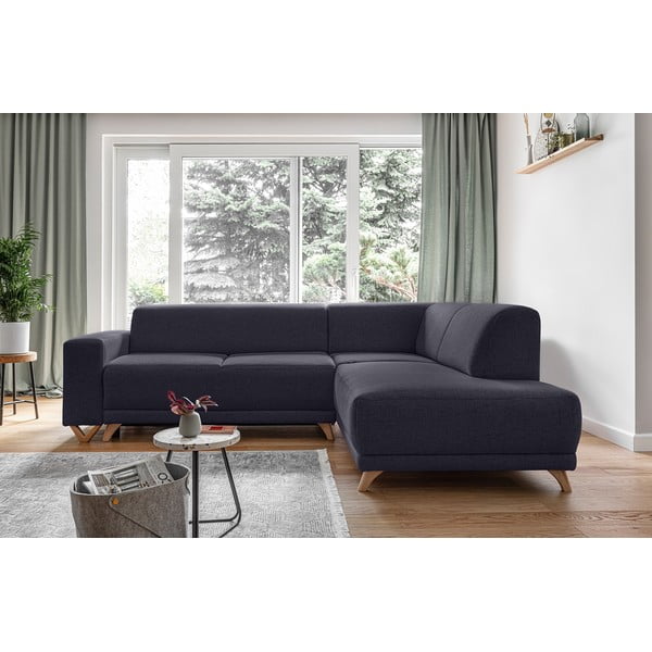 Antracīta pelēks salokāms/ar uzglabāšanas vietu stūra dīvāns (ar labo stūri/L veida) Classy Sophie – Miuform-image-1