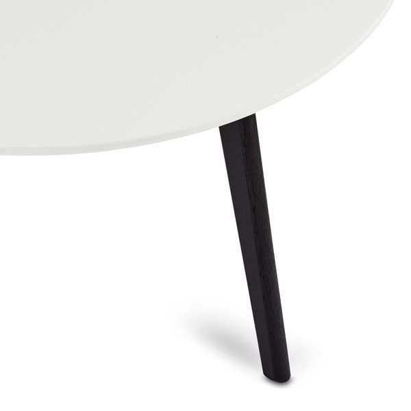 Melnbalts kafijas galdiņš ar ozolkoka kājām Furnhouse Life, Ø 80 cm-image-4