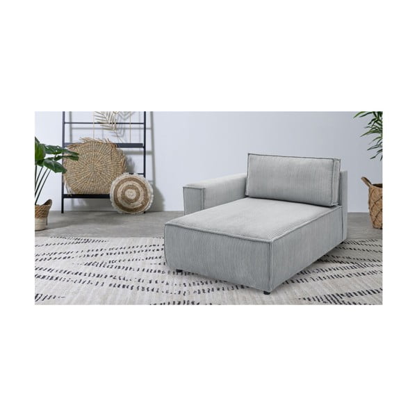 Gaiši pelēks velveta modulārais dīvāns (ar kreiso stūri) Nihad modular – Bobochic Paris-image-1