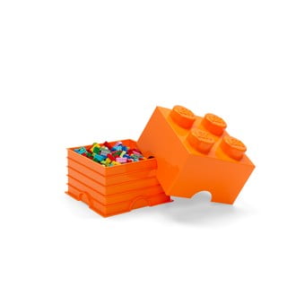 Oranža LEGO® kvadrātveida glabāšanas kaste