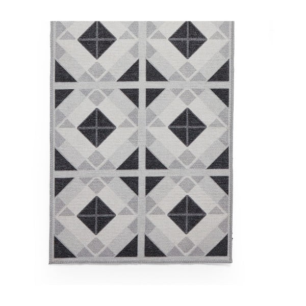 Gaiši pelēks/tumši pelēks mazgājams celiņa paklājs 76x230 cm Victoria Light – Think Rugs-image-4