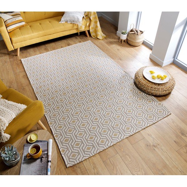 Bēši dzeltens kokvilnas paklājs Flair Rugs Bombax, 192 x 290 cm-image-4