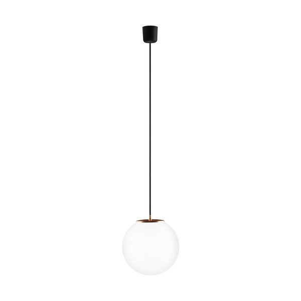 Griestu lampa no opāla stikla ar vara krāsas ligzdu Sotto Luce TSUKI, Ø 25 cm