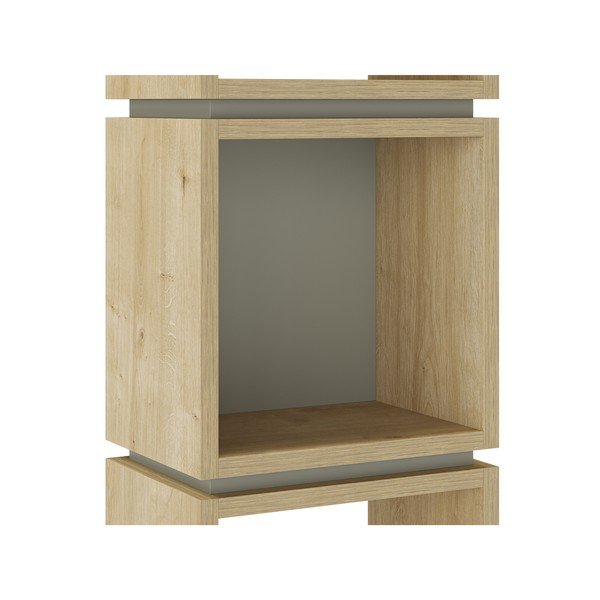 Zaļš/dabīga toņa grāmatplaukts ar ozolkoka imitāciju 32x167 cm Lofty – Marckeric-image-4