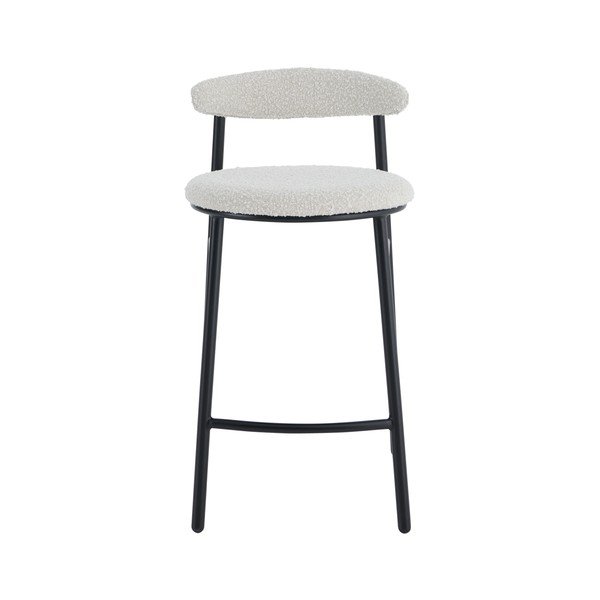 Krēmkrāsas polsterēts bāra krēsls (sēdekļa augstums 67 cm) Bloggny – Ellos Home-image-2