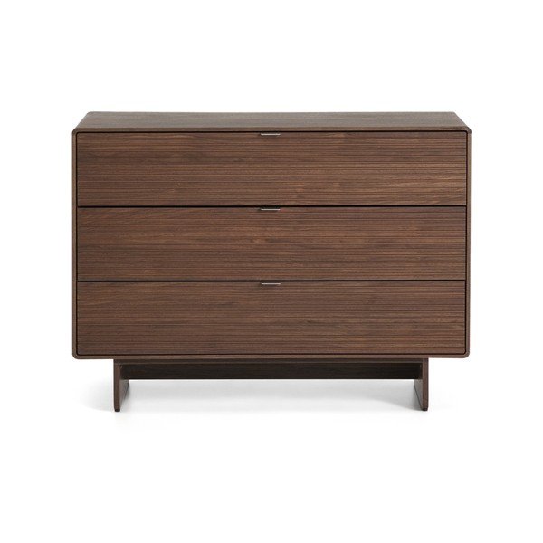 Tumša dabīga toņa kumode ar riekstkoka imitāciju 101x75x50 cm Norlen – Kave Home-image-3