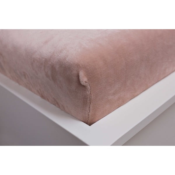 Brūns mikroplīša palags ar gumiju 180x200 cm – Jerry Fabrics