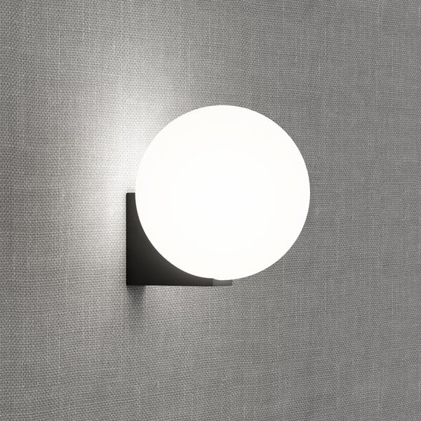 Melna sienas lampa SULION Obi, ø 15 cm-image-2