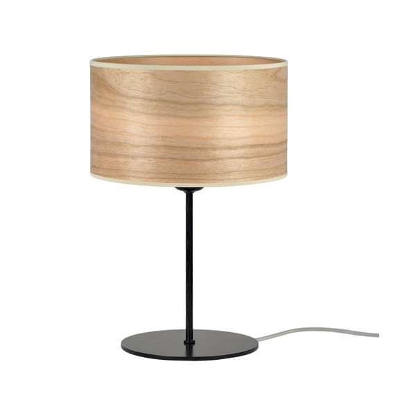 Gaiši brūna dabīgā finiera galda lampa Sotto Luce Tsuri S, ⌀ 25 cm