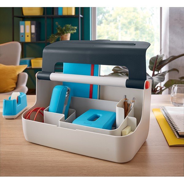Pelēka pārnēsājamā kaste ar organizatoru Leitz Cosy-image-4