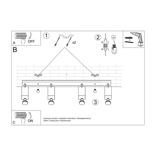 Balta griestu lampa Sollux Toscana-image-4