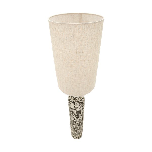 Melna/krēmkrāsas stāvlampa ar auduma abažūru (augstums 145 cm) Nairobi – Mauro Ferretti-image-4