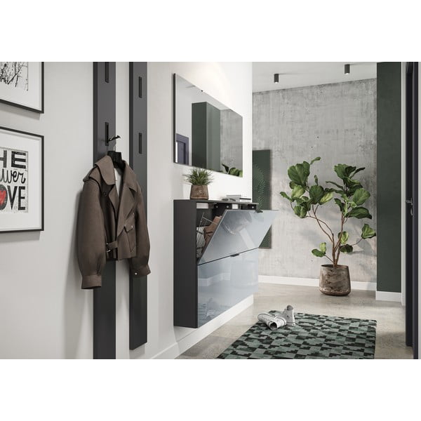 Pelēks atvāžamais apavu plaukts Valega – Germania-image-4