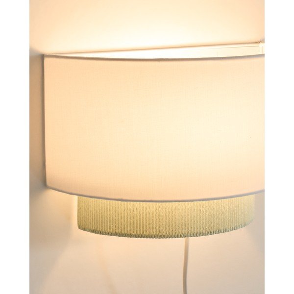 Balta/tirkīzzila bērnu lampa ar auduma abažūru Bianella – Kave Home-image-2