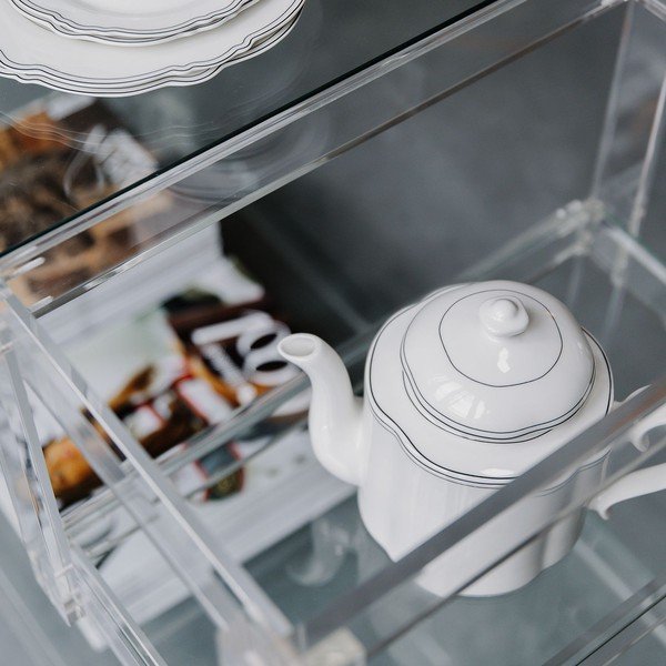 Balta tējkanna no sintētiskā kaula porcelāna 1,3 l Odette – S|P Collection-image-1