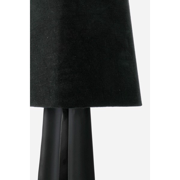 Melna metāla galda lampa ar auduma abažūru (augstums 61 cm) Tripura – Bizzotto-image-3