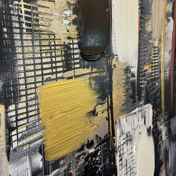 Attēls ar manuāli gleznotiem elementiem 70x100 cm Cityscape – Styler-image-2