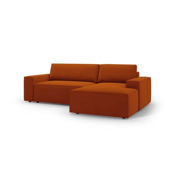 Ķieģeļu sarkans salokāms stūra dīvāns (ar labo stūri) Jodie – Micadoni Home-image-2