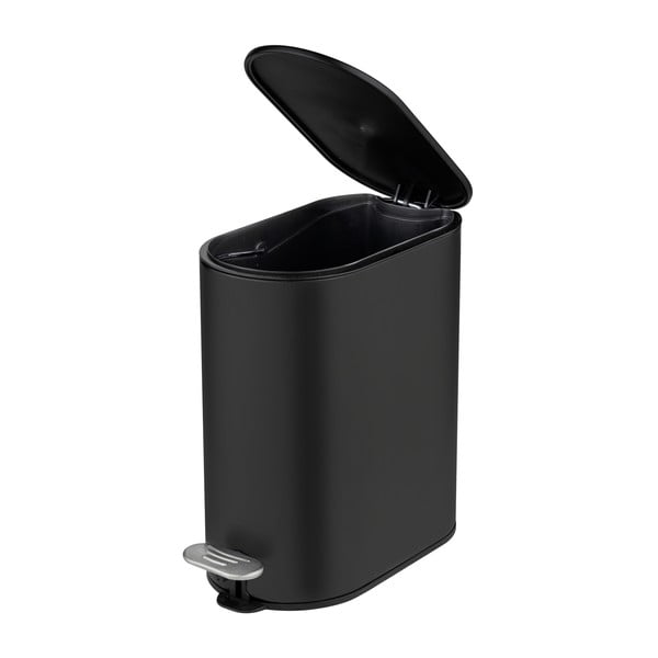 Matēti melna tērauda atkritumu tvertne ar pedāli 5 l Collungo – Wenko-image-4