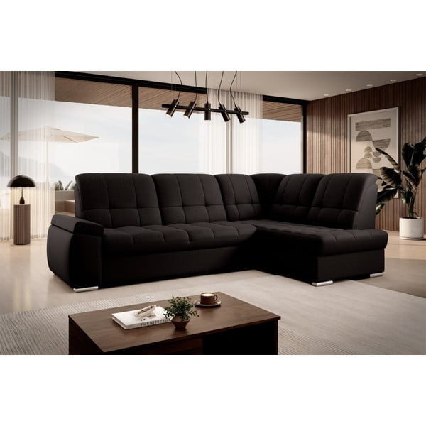 Brūns salokāms/ar uzglabāšanas vietu stūra dīvāns (ar labo stūri/L veida) Sado – ELTAP-image-4