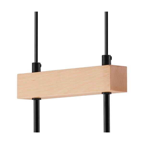 Melna/dabīga toņa piekaramā lampa Orazio – LAMKUR-image-4