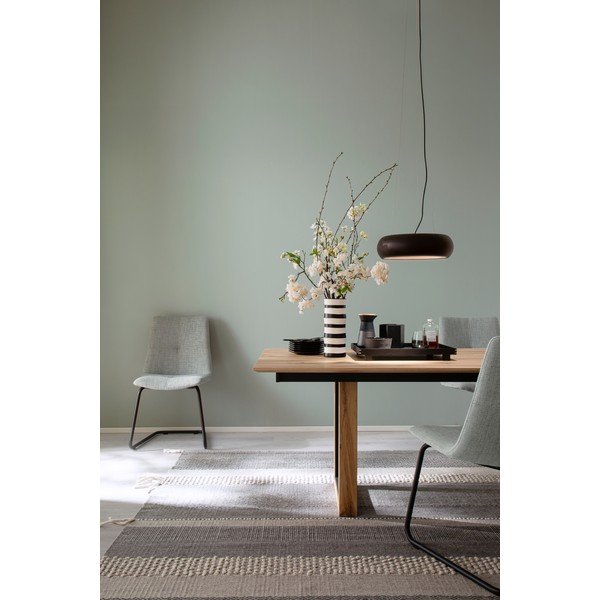 Melna LED piekaramā lampa ar regulējamu spilgtumu un metāla abažūru ø 40 cm Wood – Fischer & Honsel-image-1