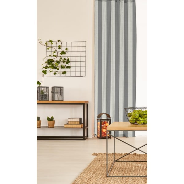 Pelēks aizkars Really Nice Things Cortina Hogar Grey Stripes-image-1