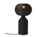 Melna galda lampa no rotangpalmas (augstums 43 cm) Werna – Villa Collection