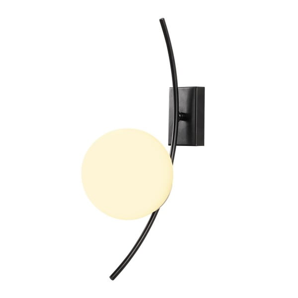 Balta/melna sienas lampa Hilal – Opviq lights-image-1