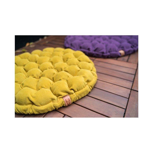 Gaiši zili pelēks sēdekļa spilvens ar masāžas bumbiņām Linda Vrňáková Bloom, ⌀ 75 cm-image-4