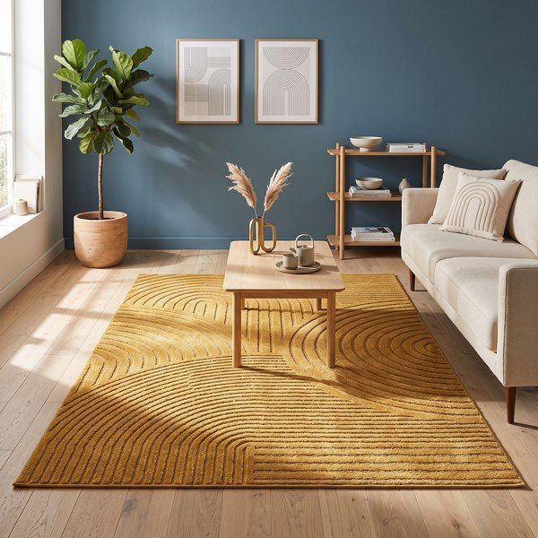 Okera dzeltens paklājs 200x290 cm Whirl – ESTE-image-4