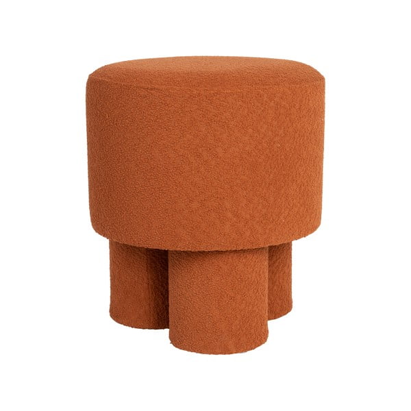 Ķieģeļu sarkans pufs no buklē auduma Marcos – White Label