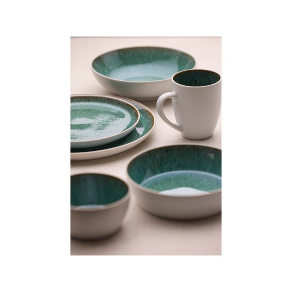 Balta/zaļa akmensmasas bļodiņa 850 ml Gastro White/Green – Bitz-image-2