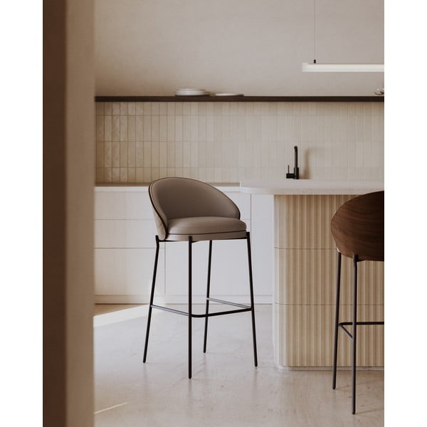 Brūns bāra krēsls (sēdekļa augstums 77 cm) Eamy – Kave Home-image-1