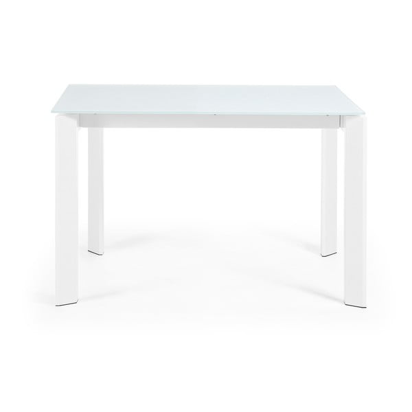 Izvelkams ēdamgalds ar papildu galda virsmu ar stikla galda virsmu 80x120 cm Axis – Kave Home-image-4