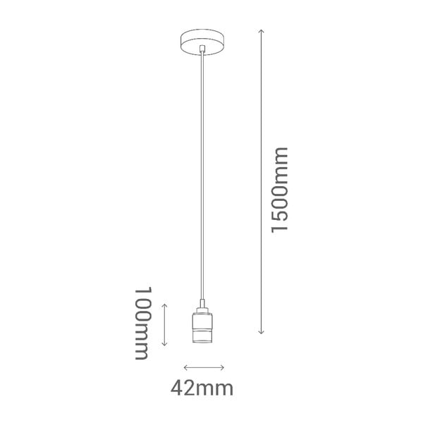 Melna piekaramā lampa bez abažūra SULION Vintage-image-2