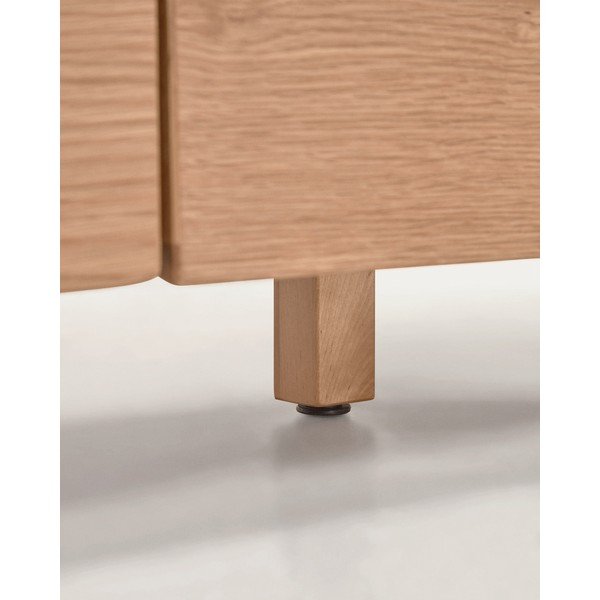 Dabīga toņa zema kumode ar ozolkoka imitāciju 150x71 cm Rasha – Kave Home-image-1