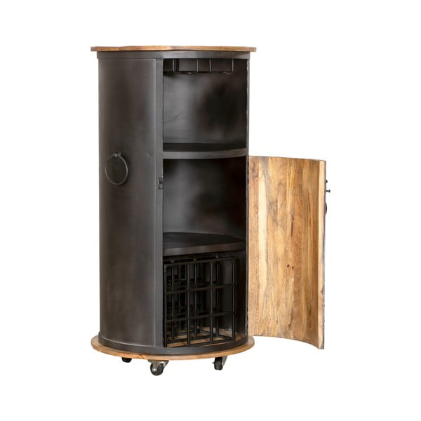 Melns metāla vīna skapis pudeļu skaits 9, 60x115 cm Luni – Interia Home & Living-image-4